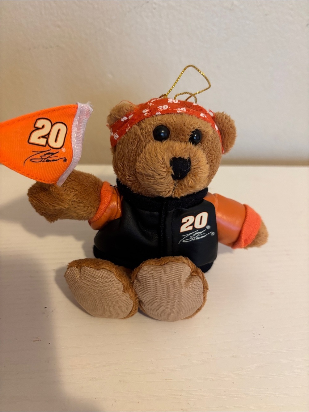 20 Racing Team Orange Plush Bear Ornament - Branded Fan Collectible